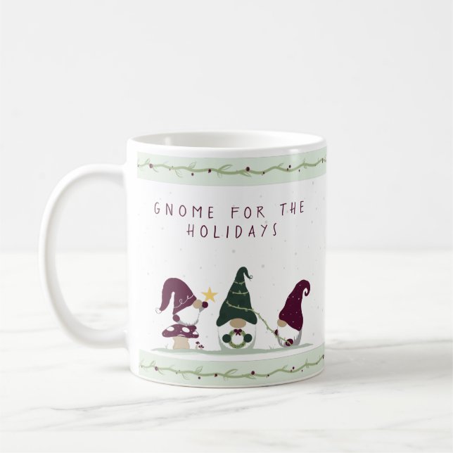 Cute Cottagecore Gnomes  Coffee Mug (Left)