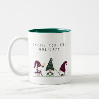 Cute Cottagecore Gnomes Two-Tone Coffee Mug