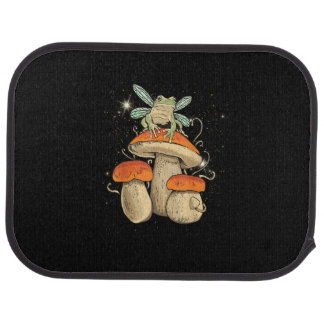 Cute Cottagecore Mushroom Frog Goblincore Style Car Floor Mat