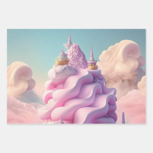 Cute Cotton Candy Clouds Wrapping Paper Set