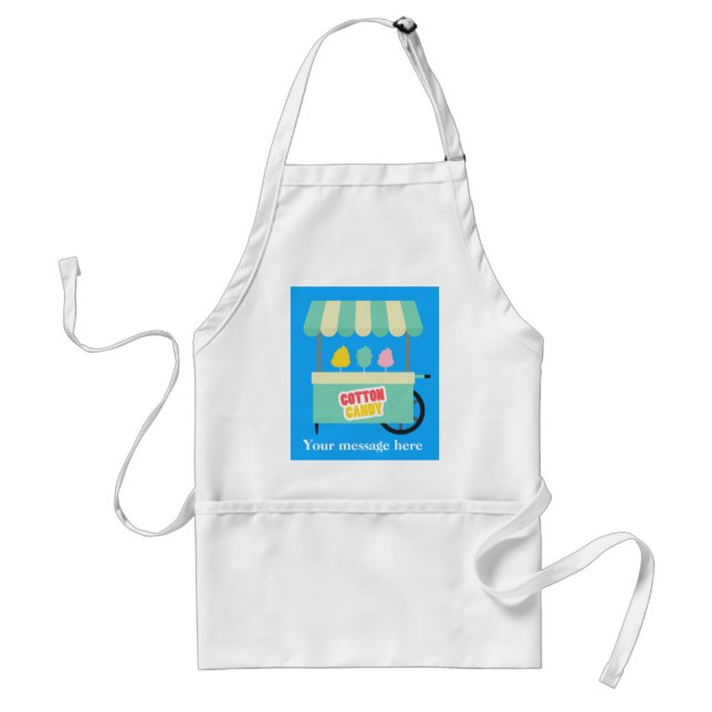 Cute cotton candy vendors add message apron (Front)