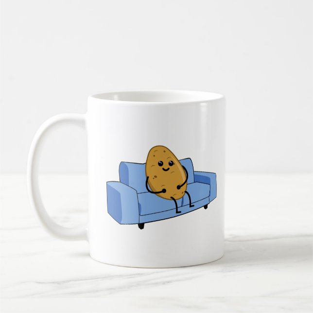 Cute Couch Potato Coffee Mug (Left)
