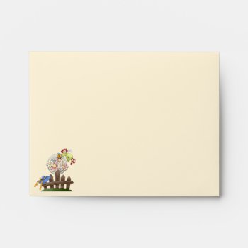 Cute Country Angel Watering Flowers Envelope by Visages at Zazzle