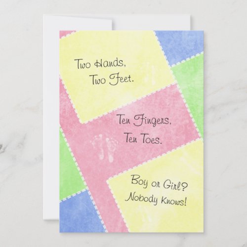 Cute Country Baby Gender Reveal Party Invitations