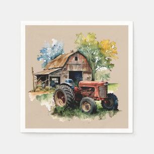 Cute Country barn and tractor party Napkins