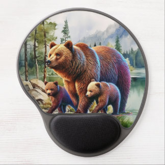 Cute Country bear lovers Gel Mouse Pad