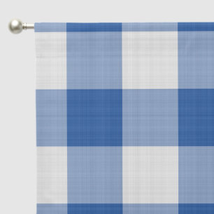Cute Country blue gingham pattern Blackout Curtains