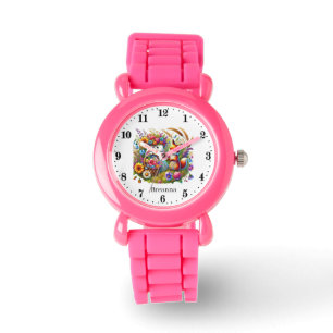 Cute Country bunny & fox customizable Watch
