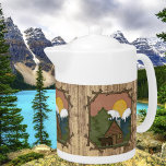 Cute Country Cabin bear Teapot<br><div class="desc">design by Cheryl Seslar at www.digiwebstudio.com</div>