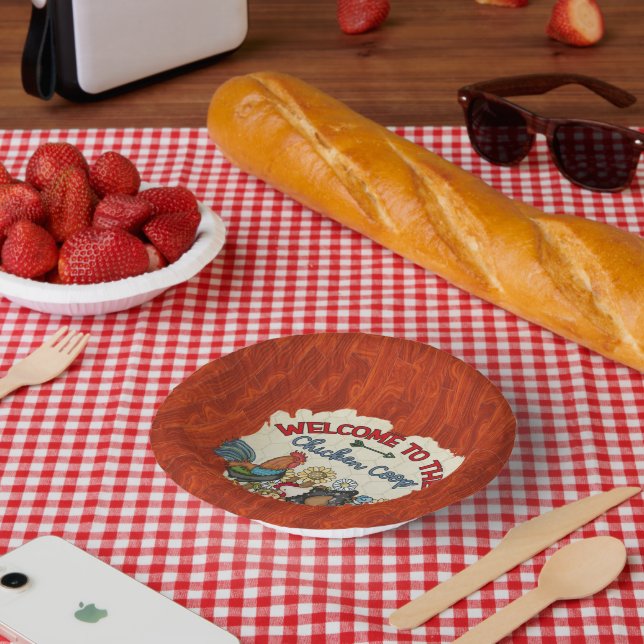 cute Country chicken coop welcome party  Paper Bowls (Picnic)