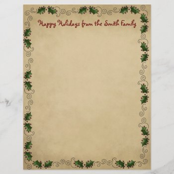 Cute Country Christmas Letterhead by xmasstore at Zazzle