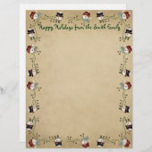 Cute Country Christmas Letterhead (Front/Back)