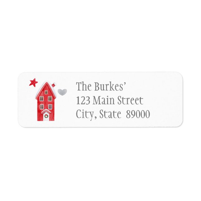 Cute Country Christmas Return Address Labels (Front)