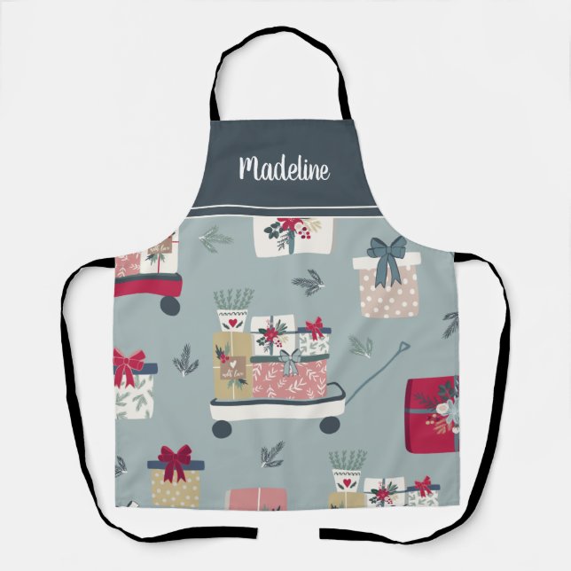 Cute Country Christmas  Style Personalized Apron (Front)