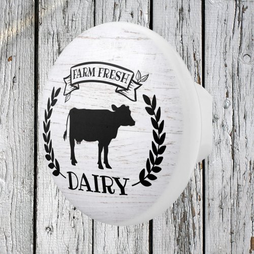 cute Country cow farm fresh kitchen Ceramic Knob