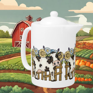 Cute Country cow lovers  Teapot