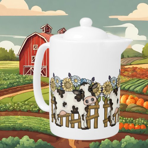 Cute Country cow lovers  Teapot
