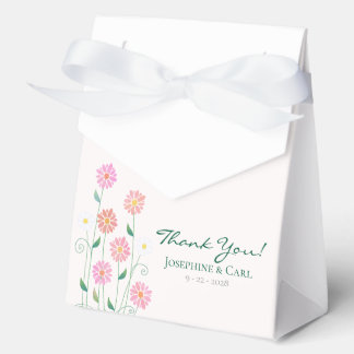 Cute Country Daisies Floral Wedding Favor Favor Boxes