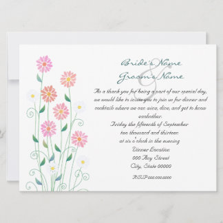 Cute Country Daisies Rehearsal Dinner Invitation