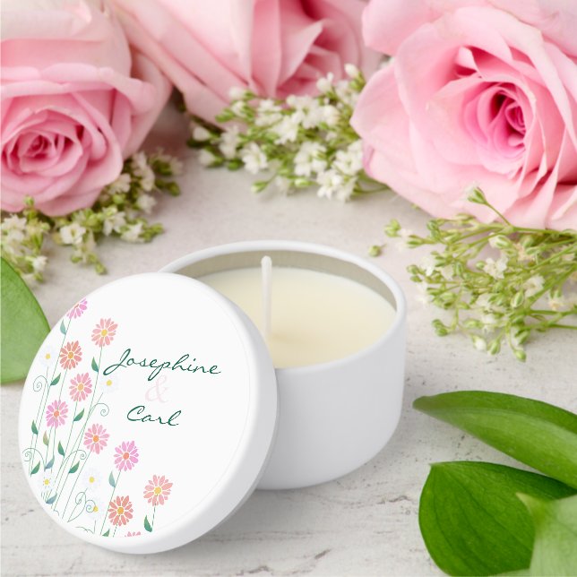 Cute Country Daisy Whimsical Wedding Favor Mini Candle Favors (Insitu (Wedding))