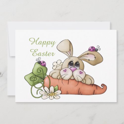 cute Country Easter bunny Holiday Card