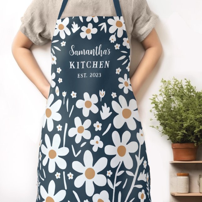 Cute Country Garden Women's Apron (Whether you're baking, painting, or gardening, this personalized apron adds flowers to your day!)