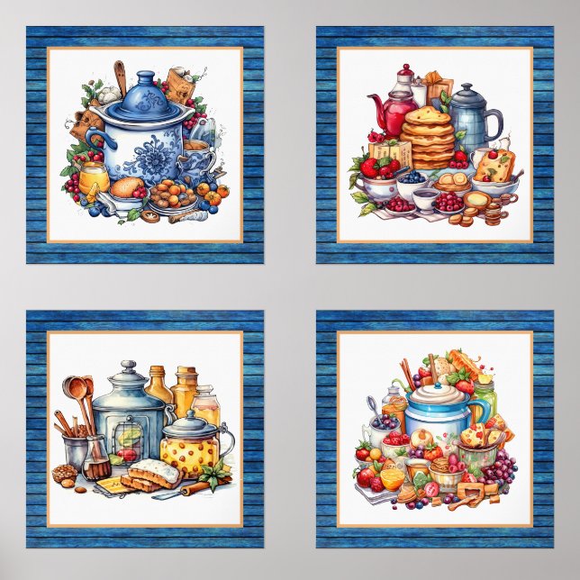 Cute Country kitchen lovers Wall Art Sets (Front)