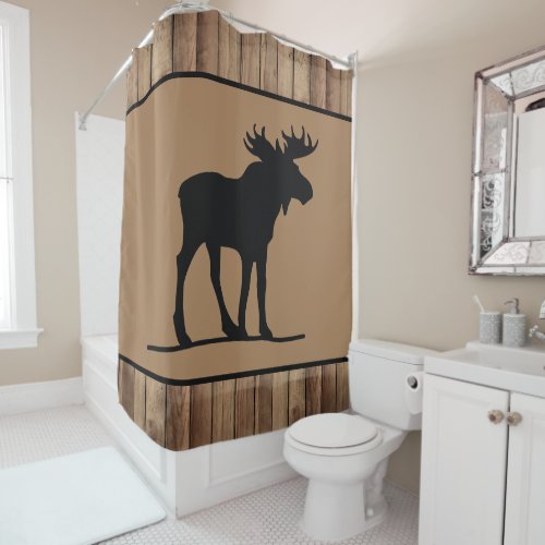 Cute Country Moose decor Shower Curtain