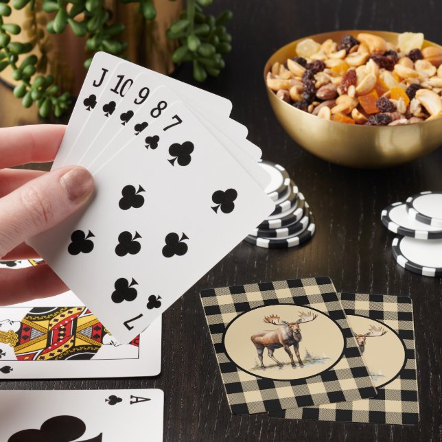 Cute Country moose lovers  Poker Cards (In Situ)