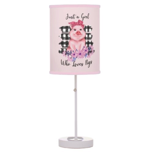 cute Country pig lovers Table Lamp