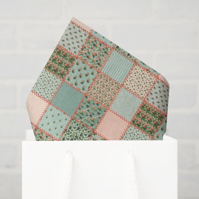 Cute Country quilt pattern party tissue Paper (Gift Bag)