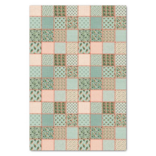 Cute Country quilt pattern party tissue Tissue Paper Zazzle