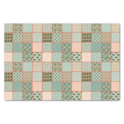 Cute Country quilt pattern party tissue Tissue Paper Zazzle