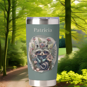 Cute Country raccoon add name Insulated Tumbler