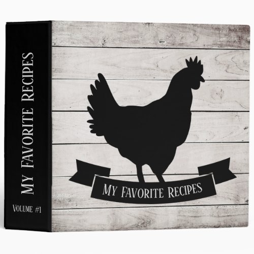 cute Country rooster kitchen 3 Ring Binder