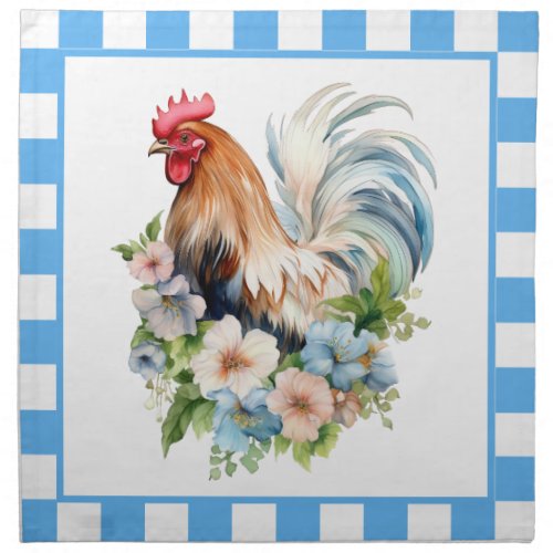 Cute Country Rooster lovers  Cloth Napkin