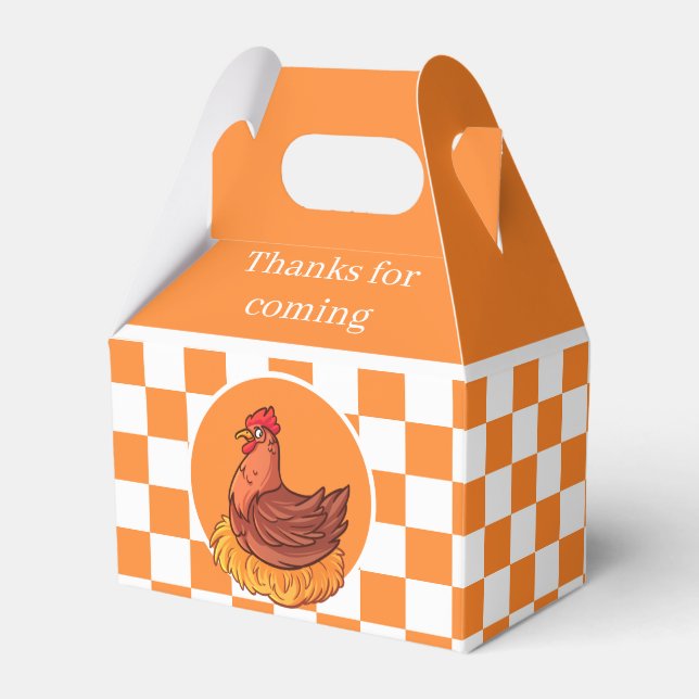 cute Country rooster party  Favor Boxes (Front Side)