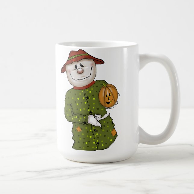Cute Country Scarecrow Folk Art Coffee Mug (Right)