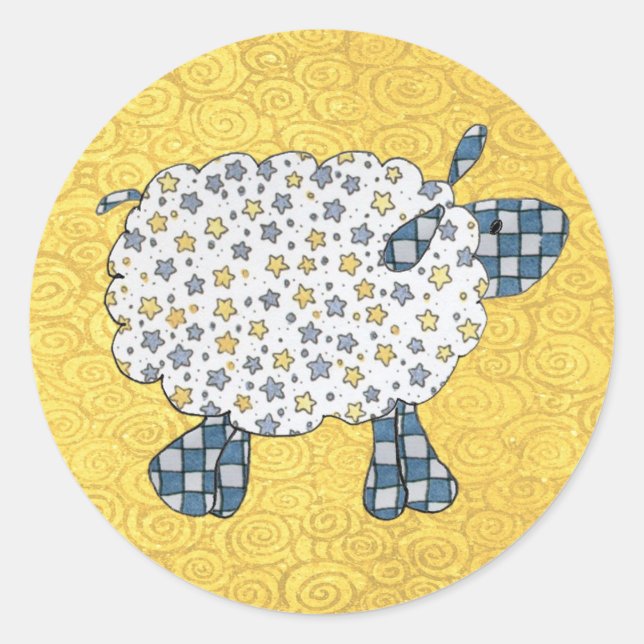 Cute Country Sheep Sticker (Front)