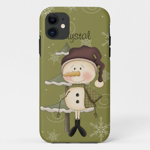 Cute Country Snowman iPhone 11 Case