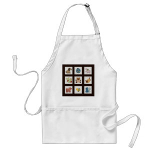 Cute Country Style Baby Animals Quilt Adult Apron