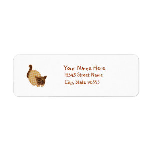 Cute Country Style Yellow Cat Label