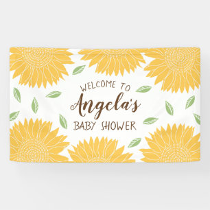 Cute Country Sunflower Baby Shower Party Banner