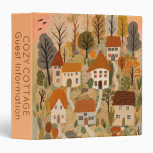 Cute Country Village Rental Guest Information 3 Ring Binder