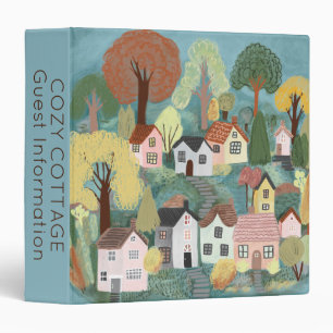 Cute Country Village Rental Guest Information 3 Ring Binder