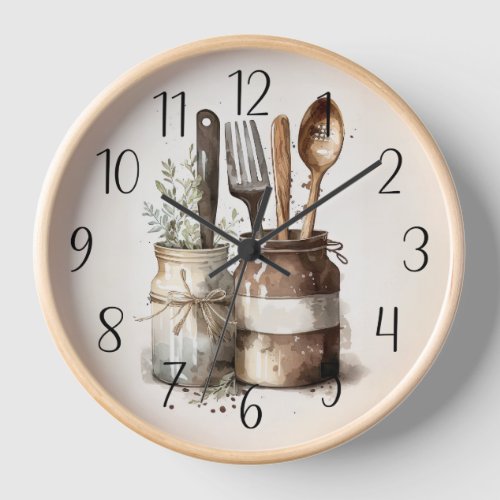 cute County farmhouse kitchen rustic Clock