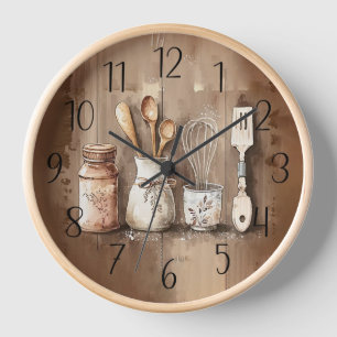 cute County farmhouse kitchen rustic  Clock