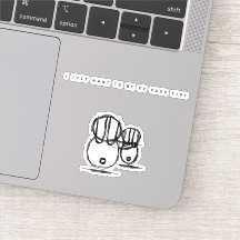 Cute Couple Bunny Vinyl Sticker