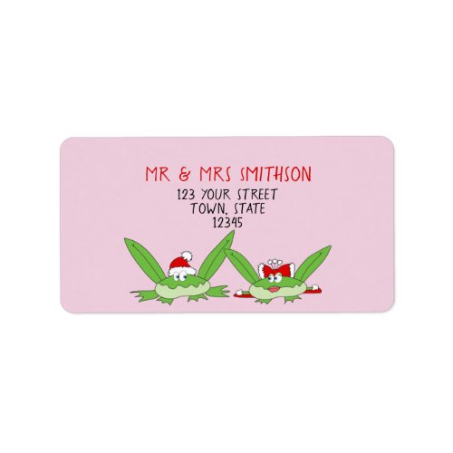 Cute Couple Christmas Label