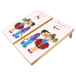 Cute Couple Cornhole Set - I Love You